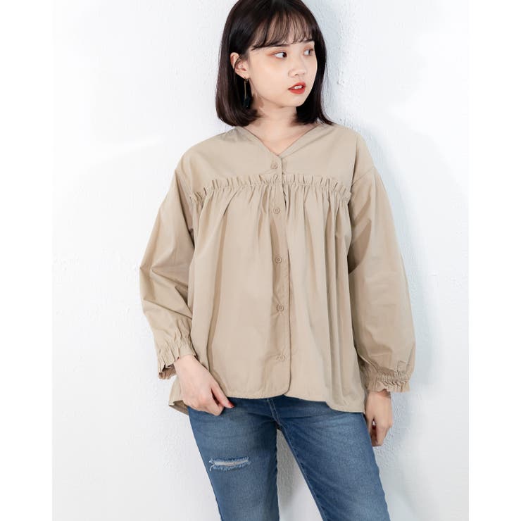 ふんわりブラウス レディースファッション 春夏秋冬 オールシーズン