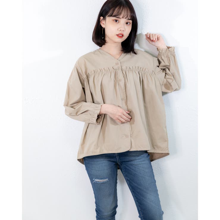 RIE　ふんわりブラウス ふんわりブラウス レディースファッション 春夏秋冬 オールシーズン