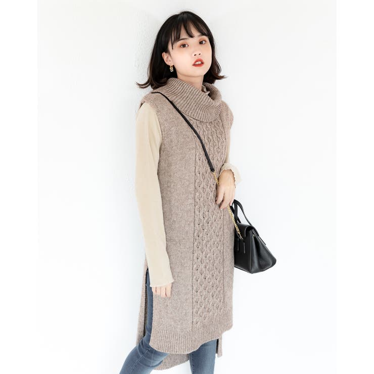 ノースリーブ ワンピース レーディス ワンピース  セーター 春 夏 秋 冬 | Frenchic | 詳細画像6 