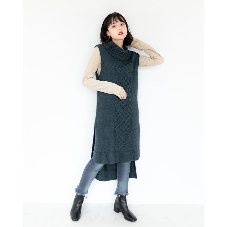 ノースリーブ ワンピース レーディス ワンピース  セーター 春 夏 秋 冬 | Frenchic | 詳細画像17 