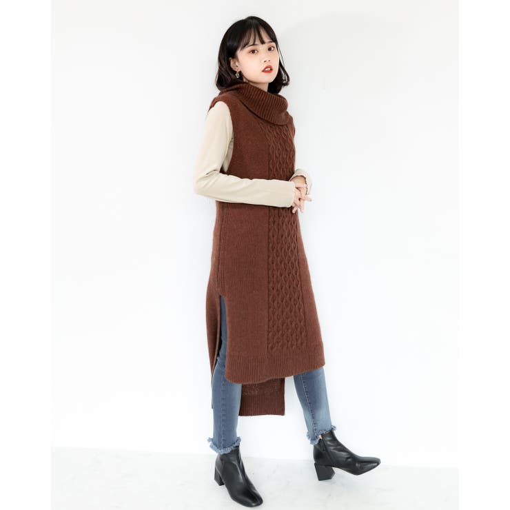 ノースリーブ ワンピース レーディス ワンピース  セーター 春 夏 秋 冬 | Frenchic | 詳細画像21 