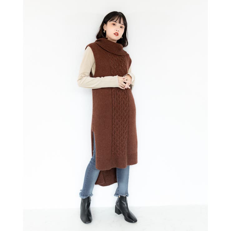 ノースリーブ ワンピース レーディス ワンピース  セーター 春 夏 秋 冬 | Frenchic | 詳細画像23 