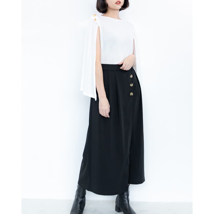 シャンクボタン付きマントニット レーディス トップス[品番 シャンクボタン付きマントニット レーディス トップス[品番