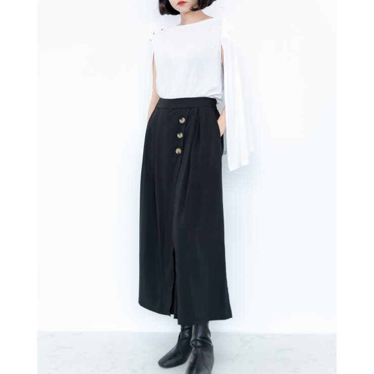 シャンクボタン付きマントニット レーディス トップス[品番