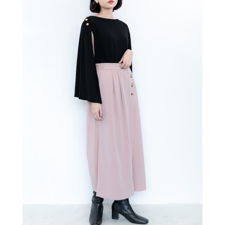 シャンクボタン付きマントニット レーディス トップス | Frenchic | 詳細画像24 