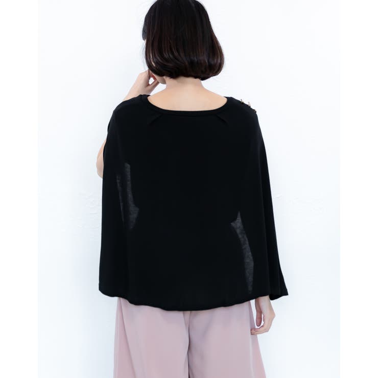 シャンクボタン付きマントニット レーディス トップス | Frenchic | 詳細画像30 