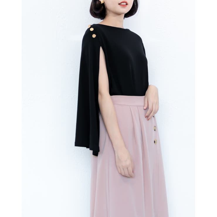 シャンクボタン付きマントニット レーディス トップス | Frenchic | 詳細画像3 