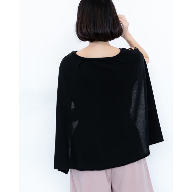 シャンクボタン付きマントニット レーディス トップス | Frenchic | 詳細画像6 