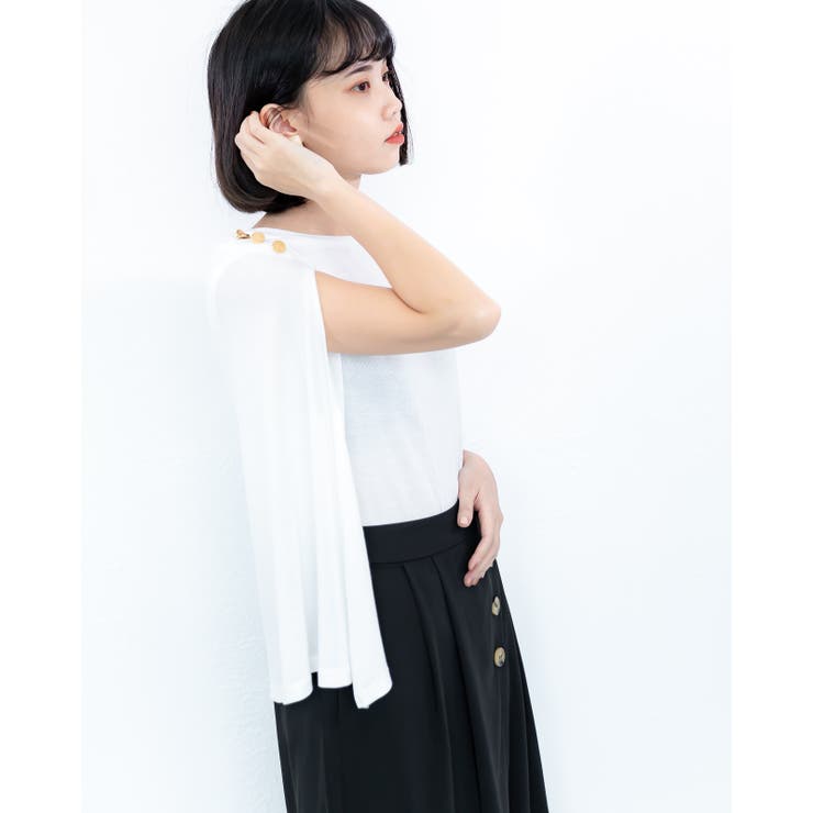 シャンクボタン付きマントニット レーディス トップス | Frenchic | 詳細画像11 