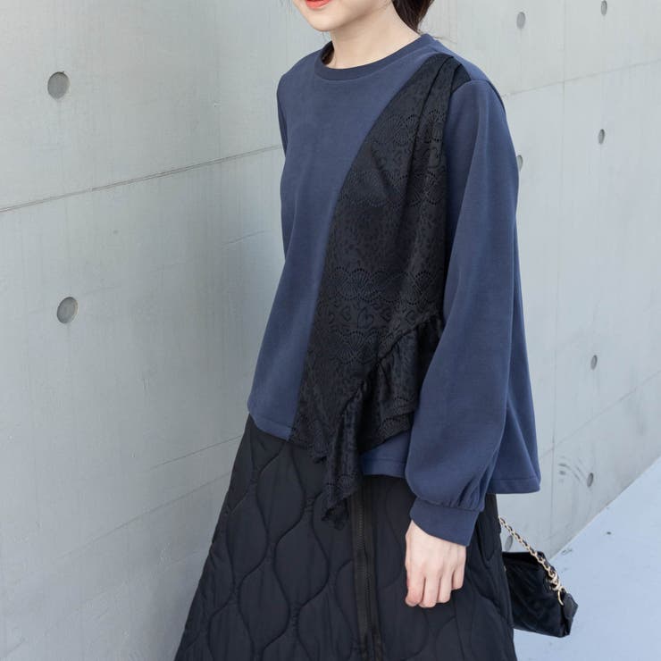 裏起毛レーストップス | Frenchic | 詳細画像13 