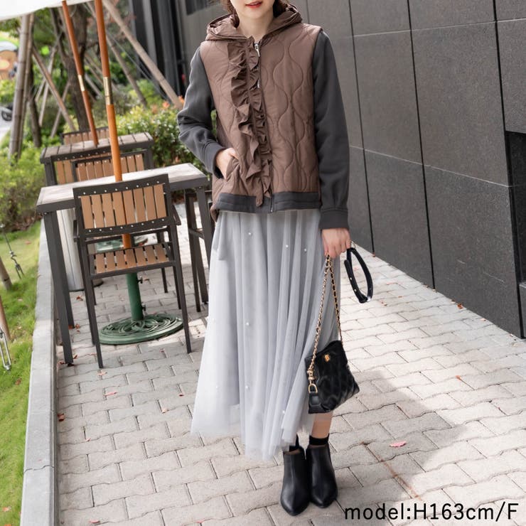 フリル付きキルティングアウター | Frenchic | 詳細画像19 