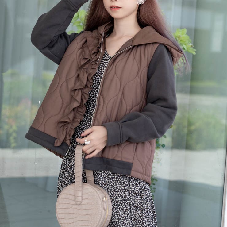 フリル付きキルティングアウター | Frenchic | 詳細画像8 