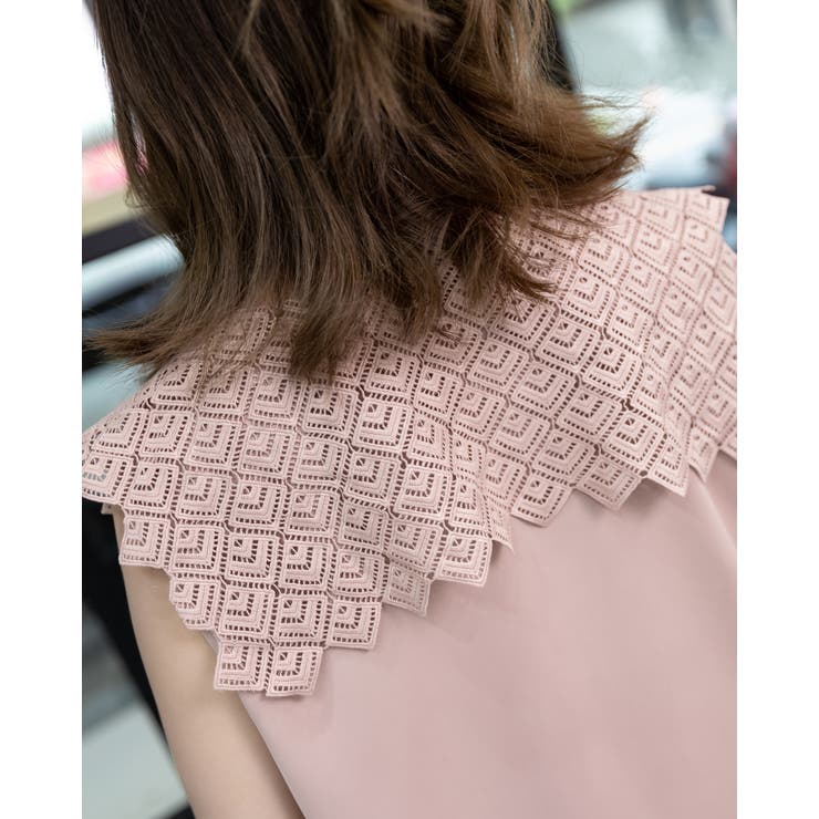 レース襟ノースリーブブラウス | Frenchic | 詳細画像14 