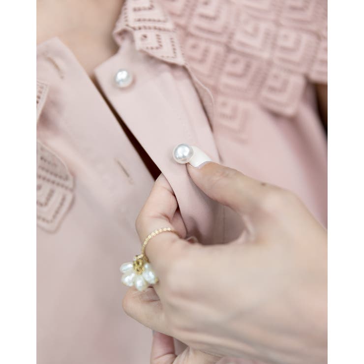 レース襟ノースリーブブラウス | Frenchic | 詳細画像16 