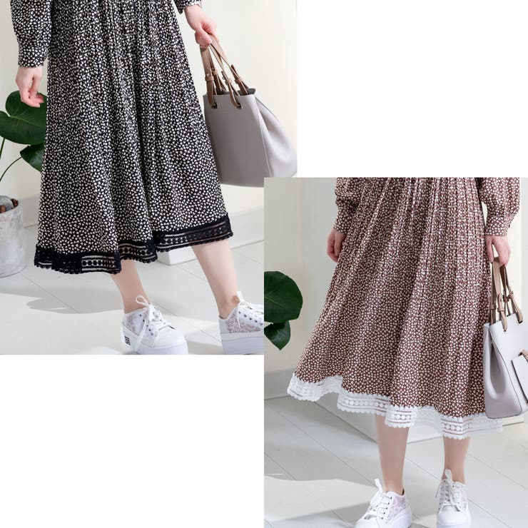 Vネック花柄ワンピース | Frenchic | 詳細画像12 