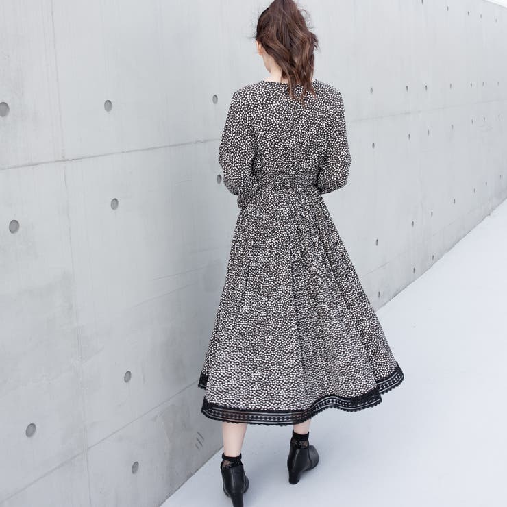 Vネック花柄ワンピース | Frenchic | 詳細画像5 