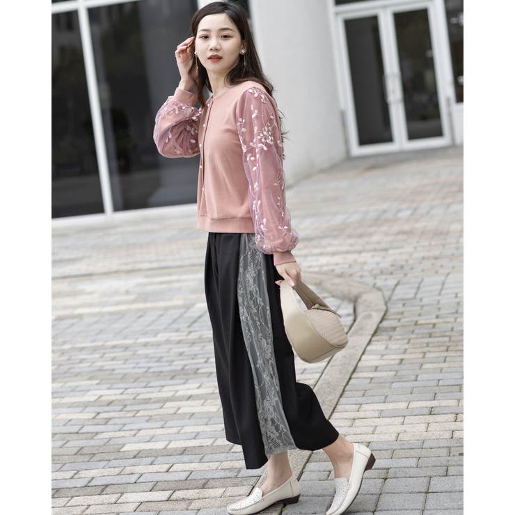 透かし編み 花柄ックカーディガン | Frenchic | 詳細画像11 