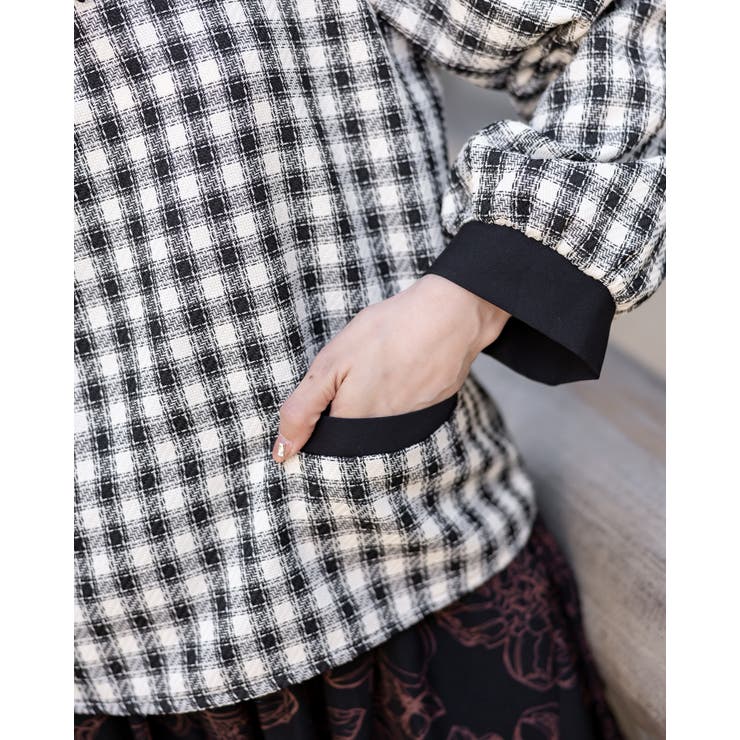 チェックリボンタイブラウス | Frenchic | 詳細画像10 