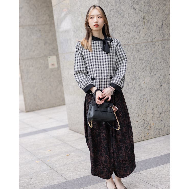 チェックリボンタイブラウス | Frenchic | 詳細画像14 