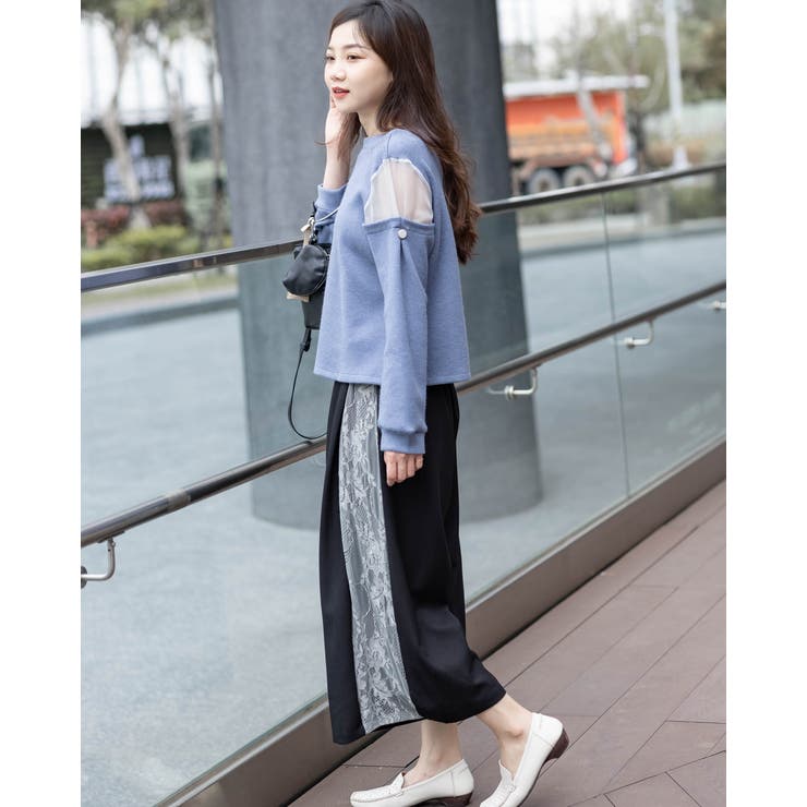 ポケット付きレースボトムパンツ | Frenchic | 詳細画像13 