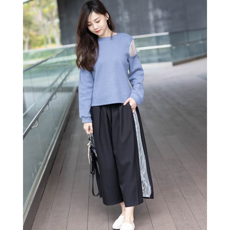 ポケット付きレースボトムパンツ | Frenchic | 詳細画像6 