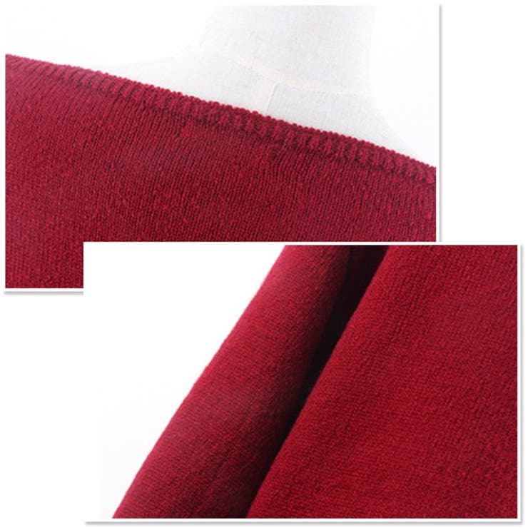 2016秋冬新作 2way片方オフショルダーニットワンピースミニ丈[品番