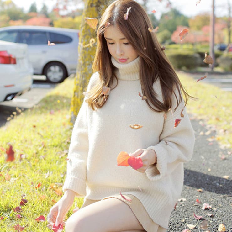 16冬新作 ちょこっとゆるめがモテる厚手タートルニット 品番 Lv Lovetiara ラブティアラ のレディースファッション 通販 Shoplist ショップリスト