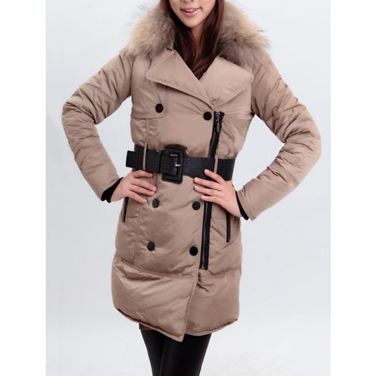 ラクーンファートレンチコート 極美品】ROPE ロペ ロングファー