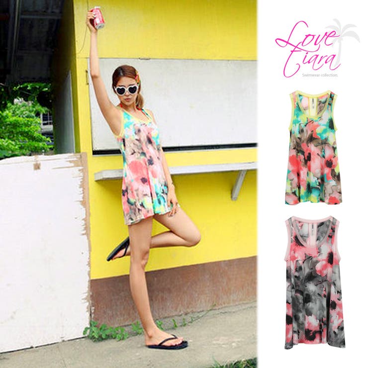 ワンピース 透けメッシュ南国リゾートタンクワンピース 水着の上にサラッと着 品番 Lv Lovetiara ラブティアラ のレディースファッション通販 Shoplist ショップリスト