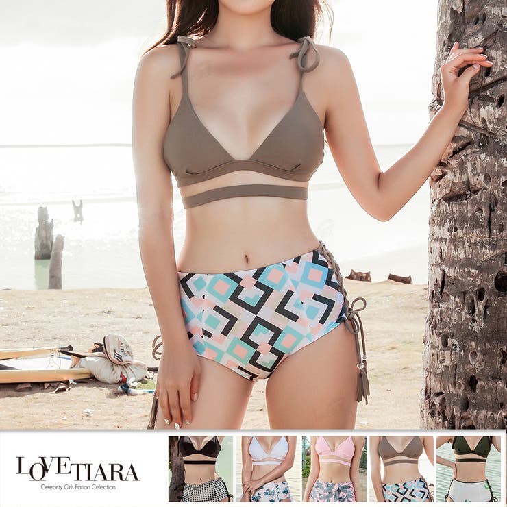 #0347VictoriasSecret新品未使用トライアングルタイサイドビキニ 大特価】2色展開 タイダイ柄 染めプリント ステッチ トリム