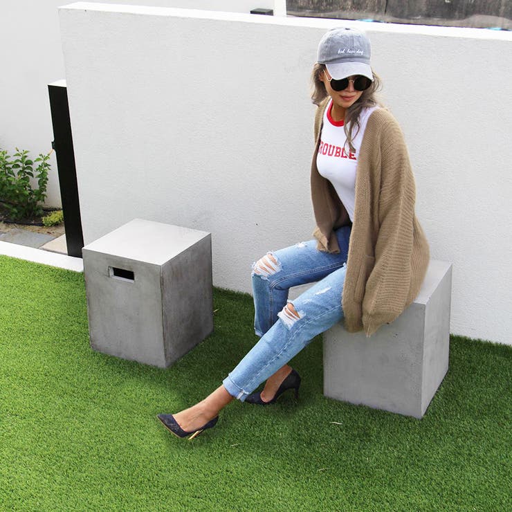 新作もこもこオーバーサイズミディ丈カーディガン ガウン （ニットカーディガン | MILIMILI  | 詳細画像8 