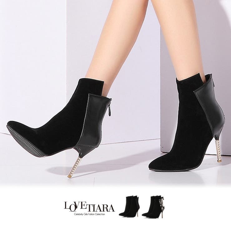 16秋冬新作 異素材バイカラーsexyヒールショートブーツ 品番 Lv Lovetiara ラブティアラ のレディースファッション通販 Shoplist ショップリスト