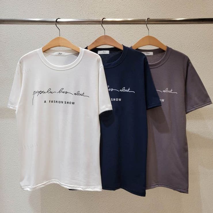 春夏新作 popular筆記体ロゴTシャツ 0326（レディース[品番
