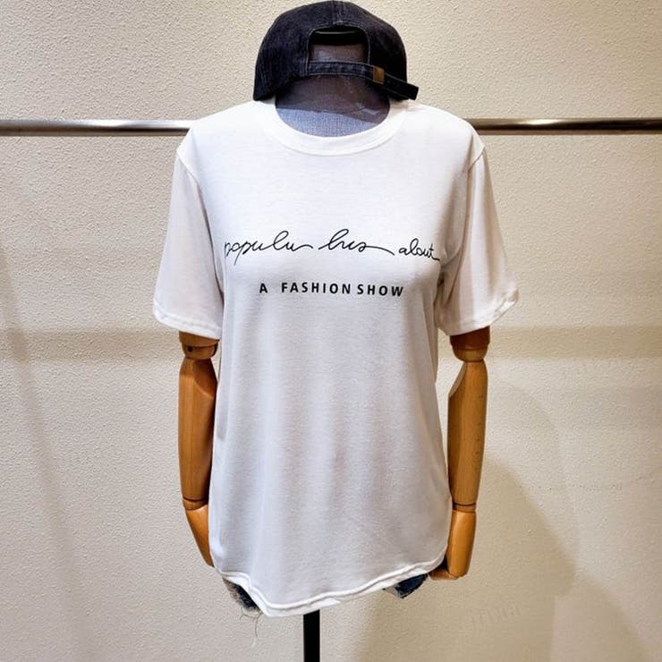 春夏新作 popular筆記体ロゴTシャツ 0326（レディース[品番