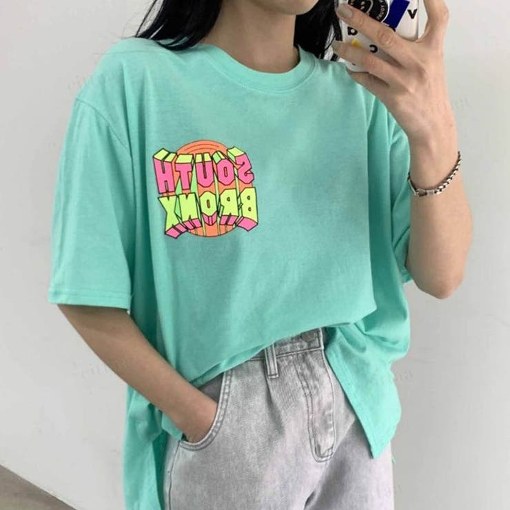 春夏新作 ネオンカラーポップロゴTシャツ[品番：LV000003465