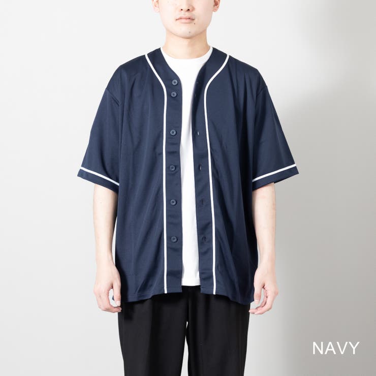 ベースボールシャツ 多機能 吸汗速乾[品番：LWSM0010433