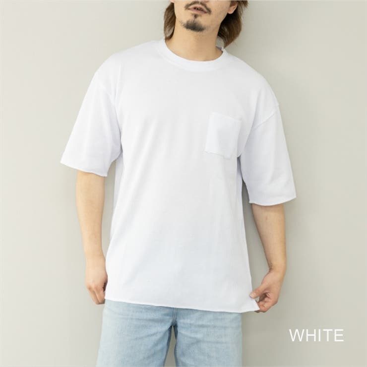ホワイト】Tシャツ メンズ 半袖[品番：LWSM0010031]｜ローコスのメンズ