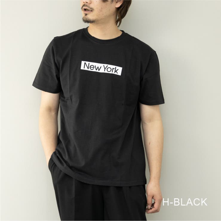 H-BLACK】Tシャツ メンズ 半袖[品番：LWSM0009981]｜ローコスのメンズ