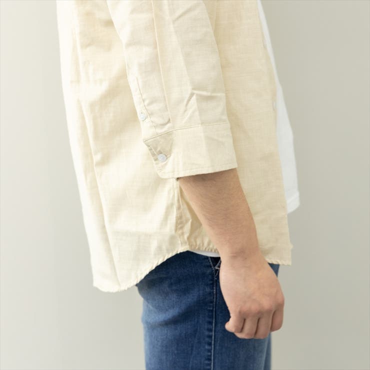 カーキ】シャツ メンズ 7分袖[品番：LWSM0009978]｜ローコスのメンズ