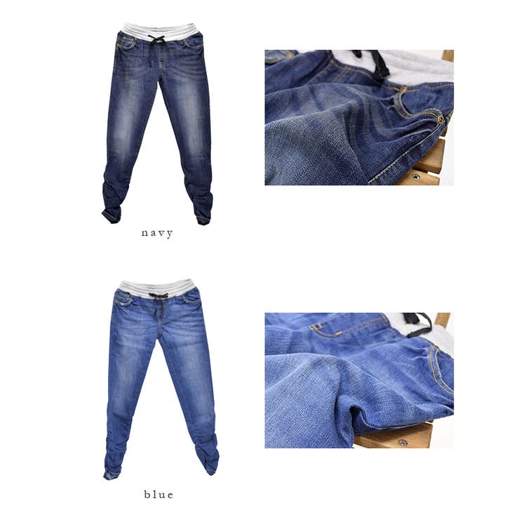 ウエストリブデニムパンツ【レディース スキニー ジーンズ | LIFE STYLE ablana | 詳細画像7 