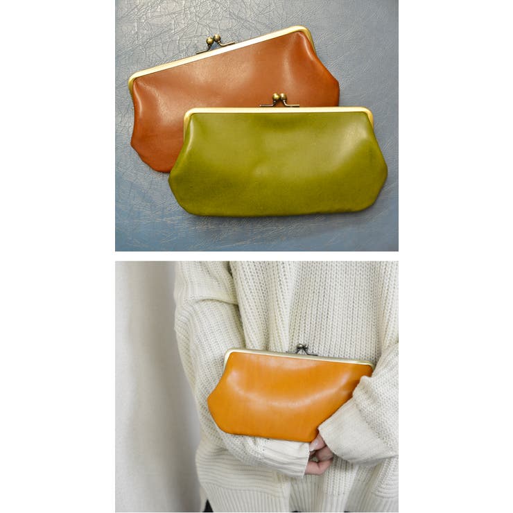 栃木レザー製(ジーンズ)がまぐちウォレットポーチLサイズ【がま口 長財布 レディ… | LIFE STYLE ablana | 詳細画像5 