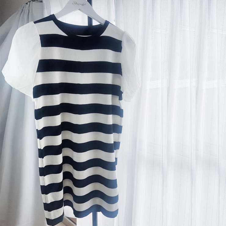 ニットワンピース ボーダー柄 半袖 | LTL | 詳細画像22 