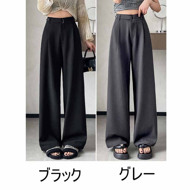 ワイドパンツ スラックス タックワイドパンツ | LTL | 詳細画像2 