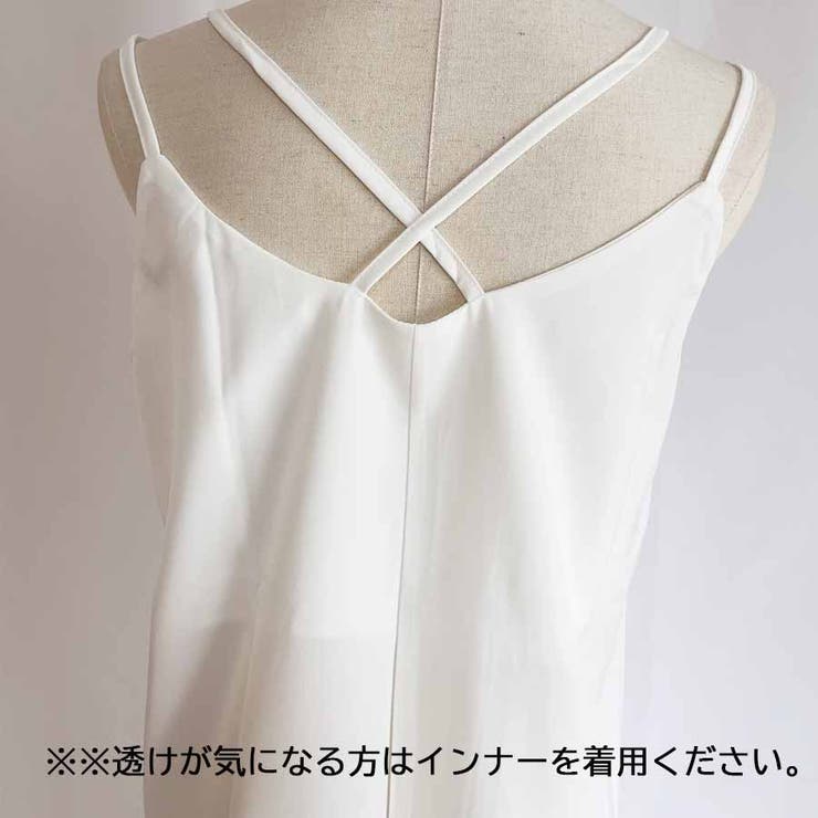 キャミワンピースVネックロング丈 バックスリット クロスストラップ | LTL | 詳細画像6 
