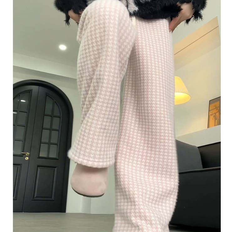 裏起毛パンツ 千鳥格子 ワイドパンツ | LTL | 詳細画像15 