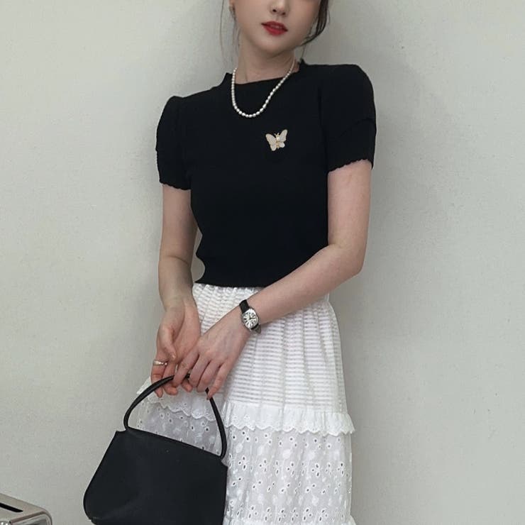 Cブラック | 夏服 新作 サマーニットトップス | LTL