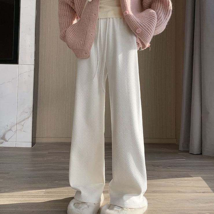 裏起毛ワイドストレートパンツ 裏起毛パンツ ワイドパンツ | LTL | 詳細画像5 