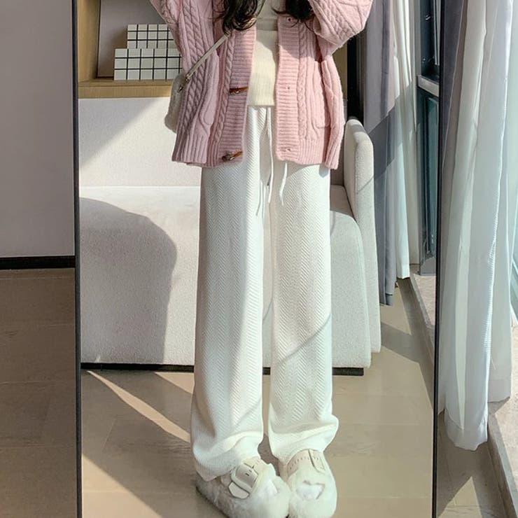 裏起毛ワイドストレートパンツ 裏起毛パンツ ワイドパンツ | LTL | 詳細画像6 
