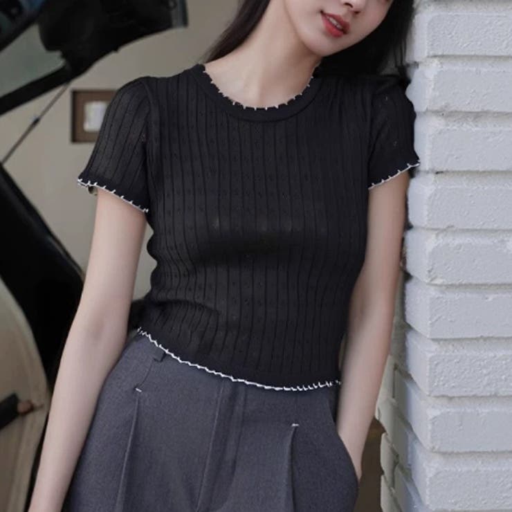ブラック | 夏服Tシャツ レディース トップス | LTL