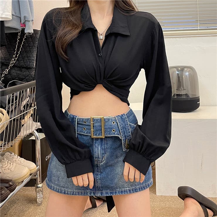 ブラック | 春新作 半袖 ミニ丈 | luby